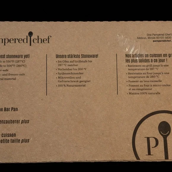 NEW IN BOX Pampered Chef Small Stone Bar Pan - Picture 4 of 5